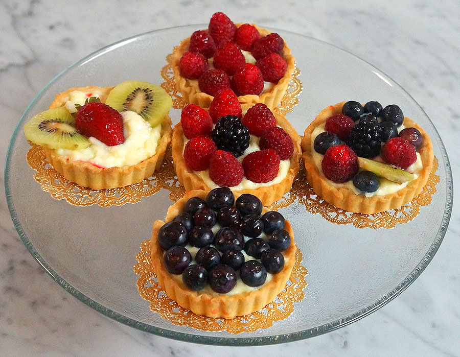 Fresh Fruit Tartlets - Diabetic Pastry Chef