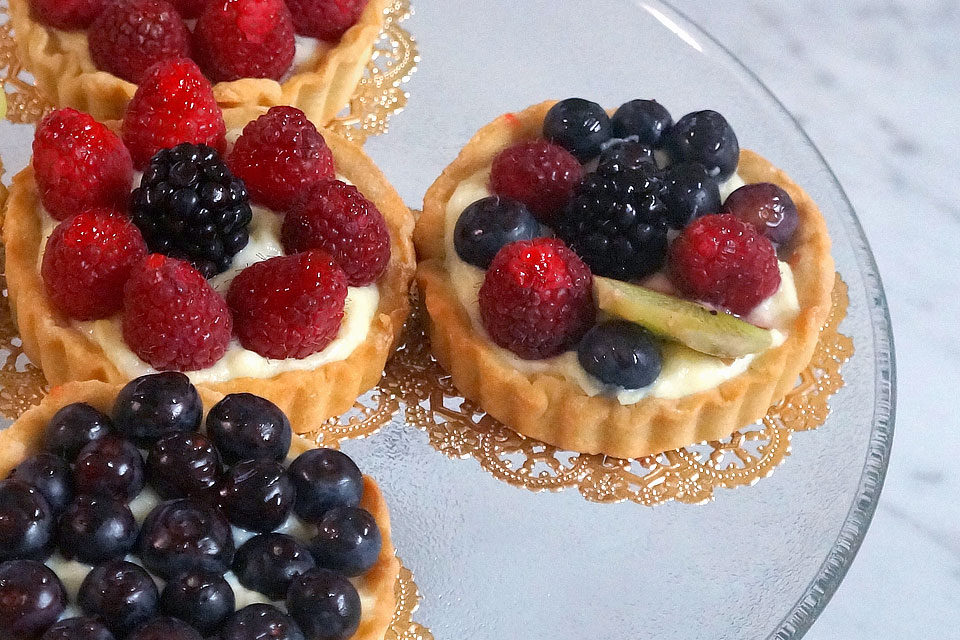 Sugar Free Fruit Tartlets by The Diabetic Pastry Chef