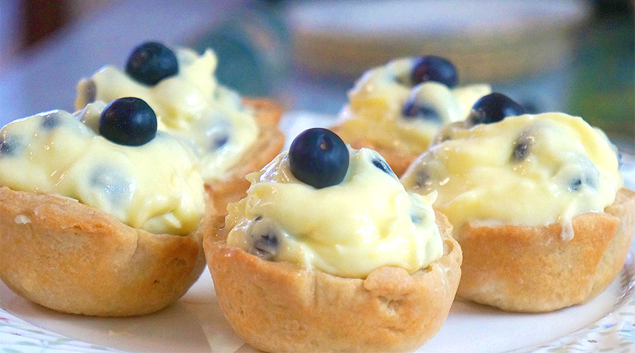 Lemon Blueberry Tartlets - The Diabetic Pastry Chef