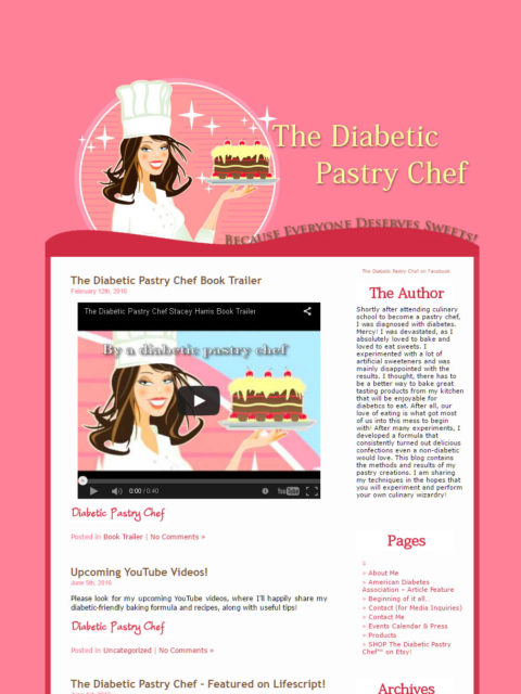 The Diabetic Pastry Chef blog